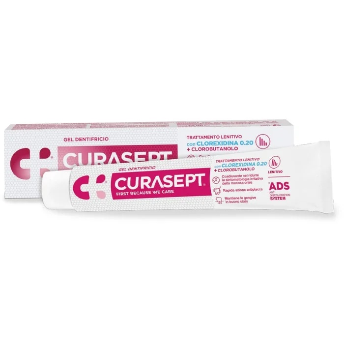 CURASEPT Pasta dental en gel Curasept Anuncios Tratamiento calmante ADN 75 ml Contra la placa dental