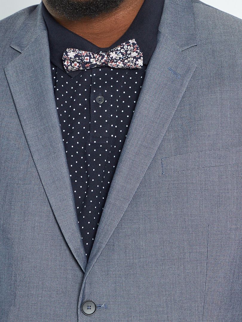 Chaqueta de traje de corte regular - azul y negro