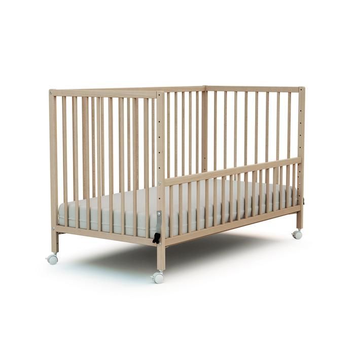 WEBABY - Treseng med hjul 60 x 120 LIO Rå bøk - Én størrelse
