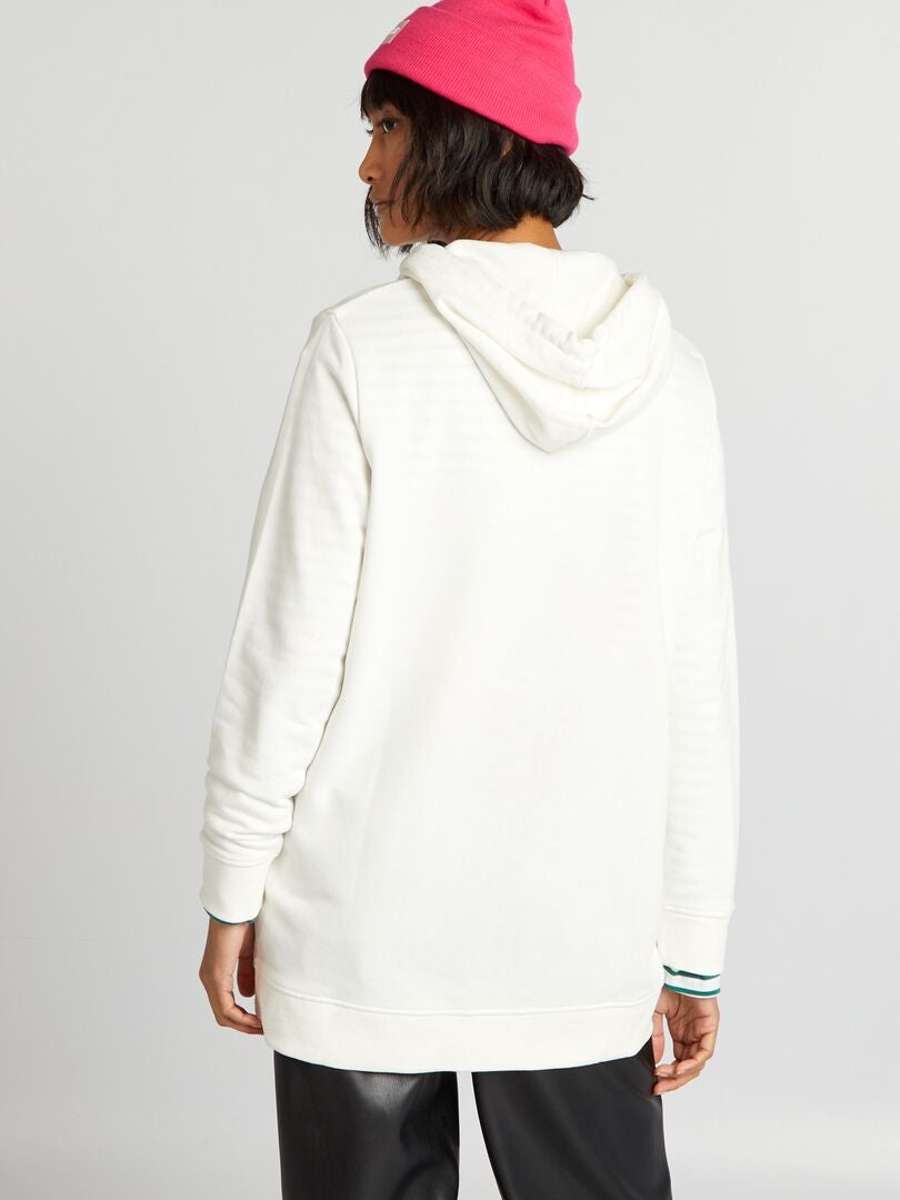 Hoodie met rits - WIT