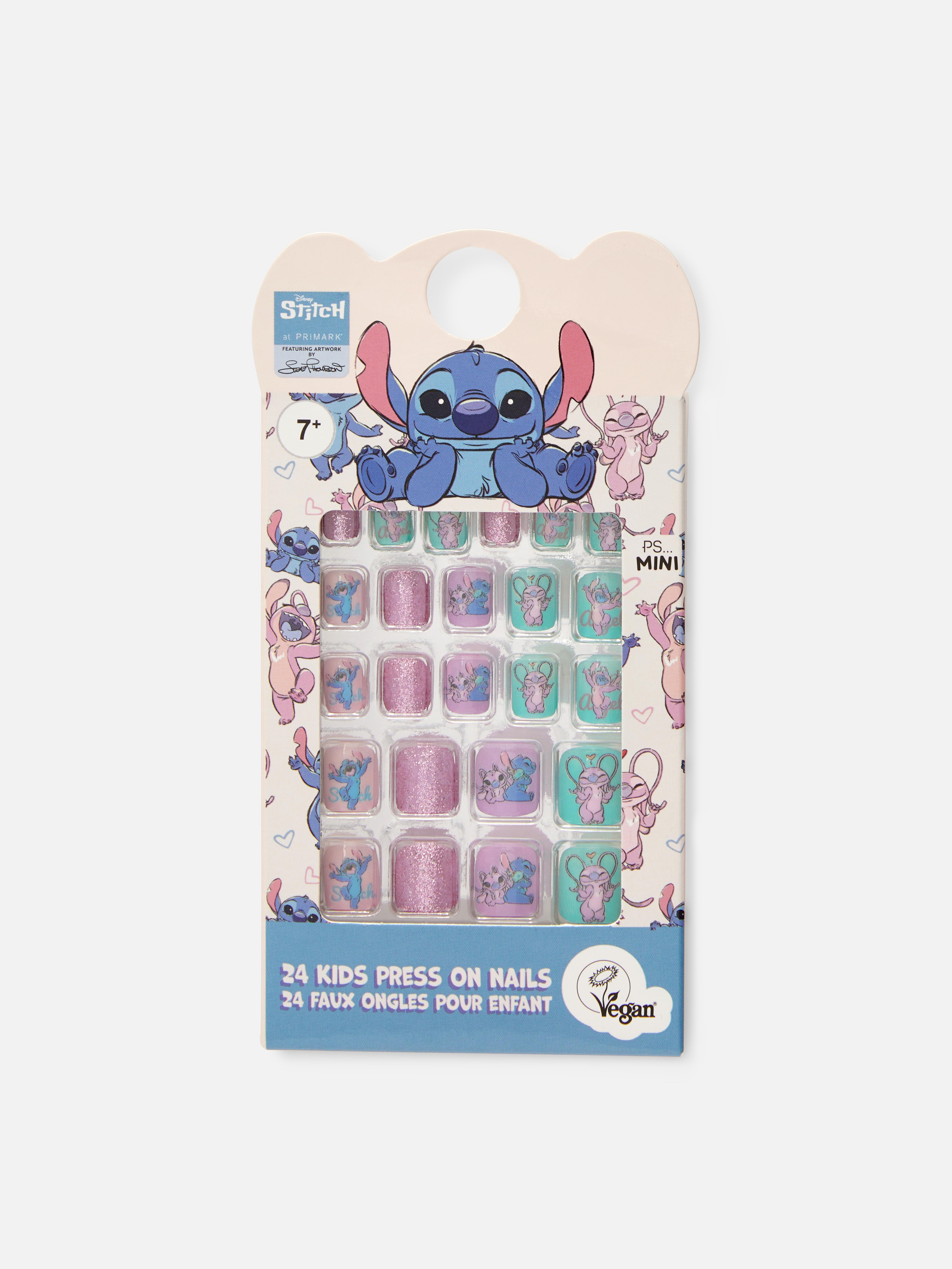 PS... Mini unghii artificiale Disney Stitch 24 de unghii artificiale pentru micuțul tău cu Disney Stitch și Angel