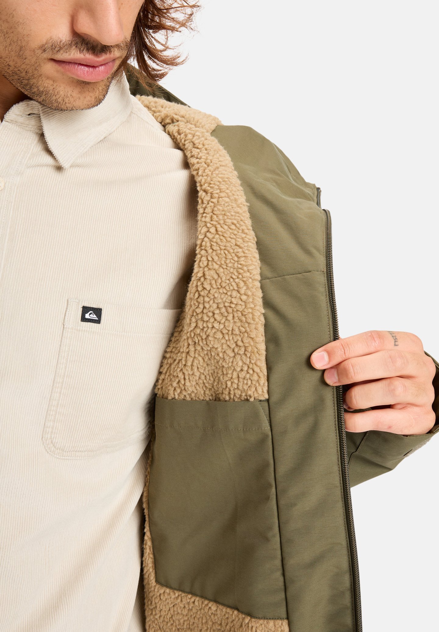 Quiksilver OVERCAST - Giacca impermeabile - foglia d'uva