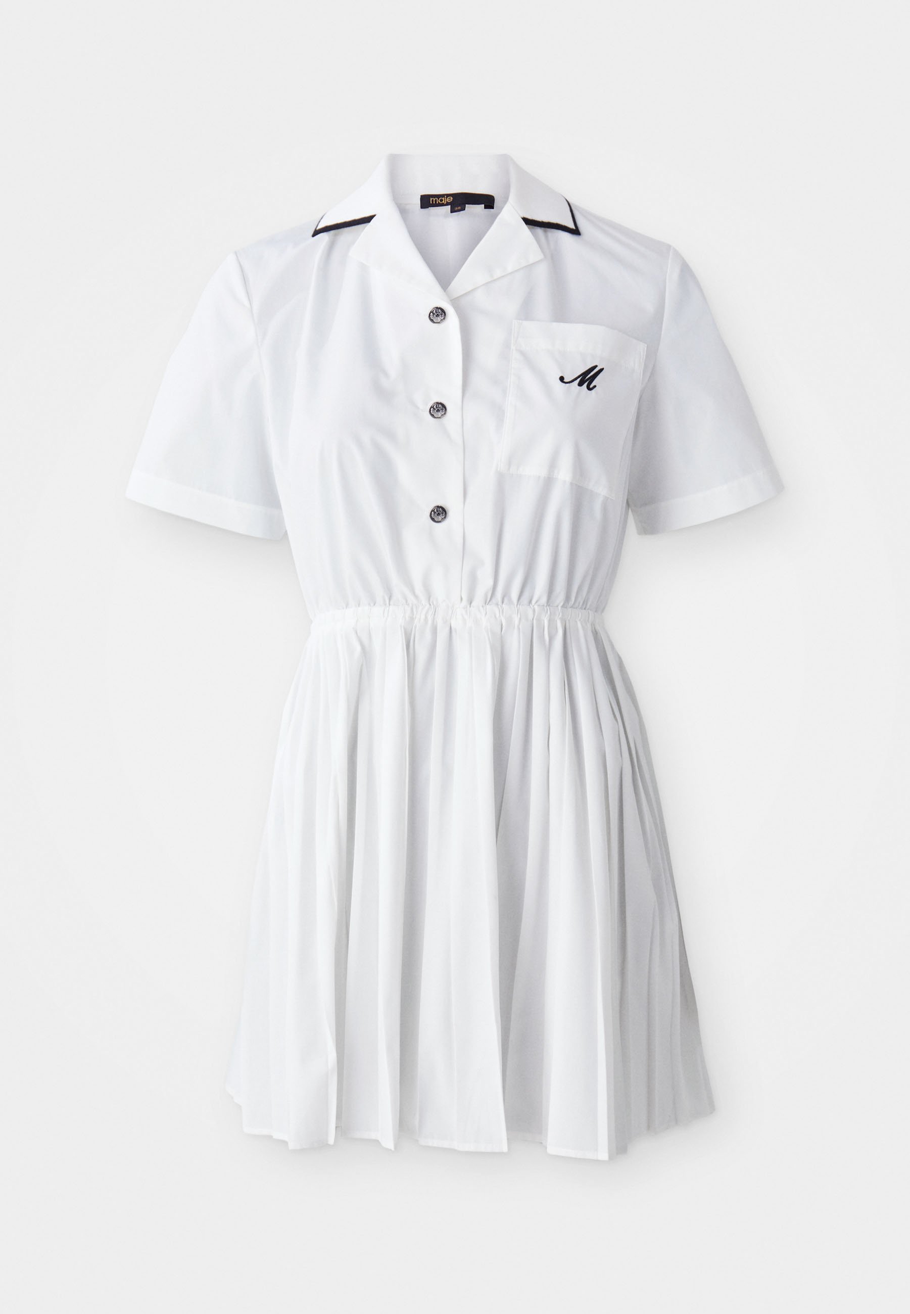 Maje RIPLITANIS - Robe chemise - blanc