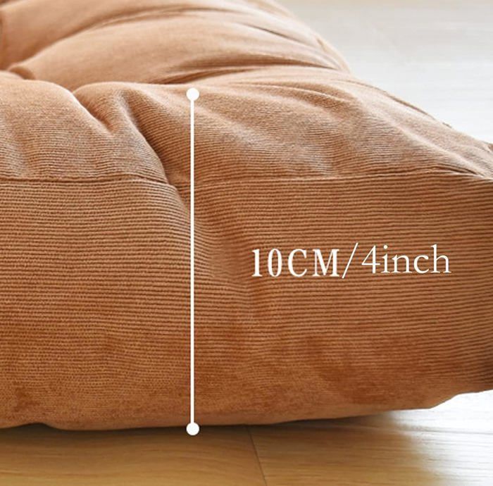 1 piece Seat Cushion Chair Cushion, 55x55x10cm Floor Cushion, Polyester Cover and Cotton Filling, Red