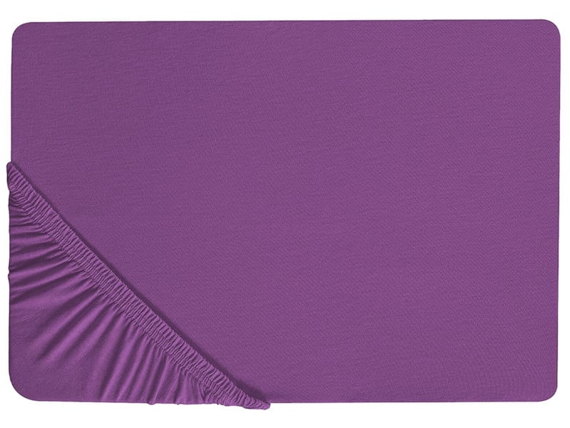 Bawełniane prześcieradło 200x200 cm fioletowe