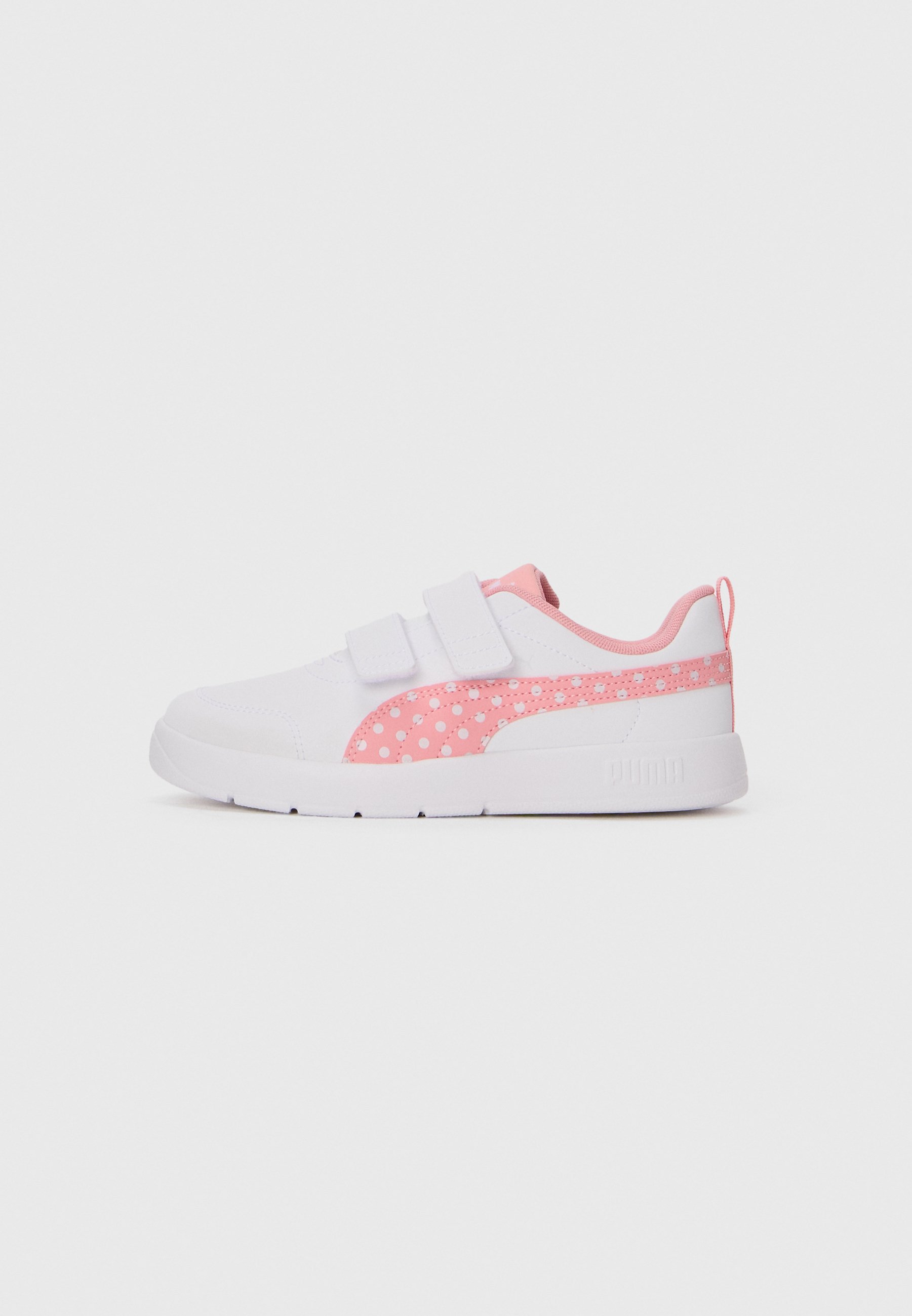 Puma COURTFLEX V3 DOTTY UNISEX - Trailrunning schoenen - wit/roze/zilver/gekleurde mist