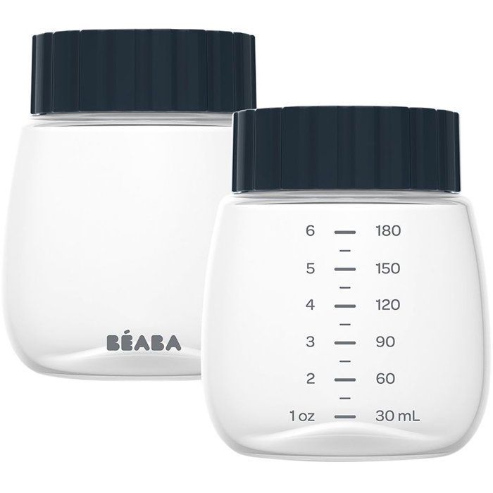 Set of 2 Breast Milk Collection and Storage Bottles - BEABA - Double and Single Breast Pumps