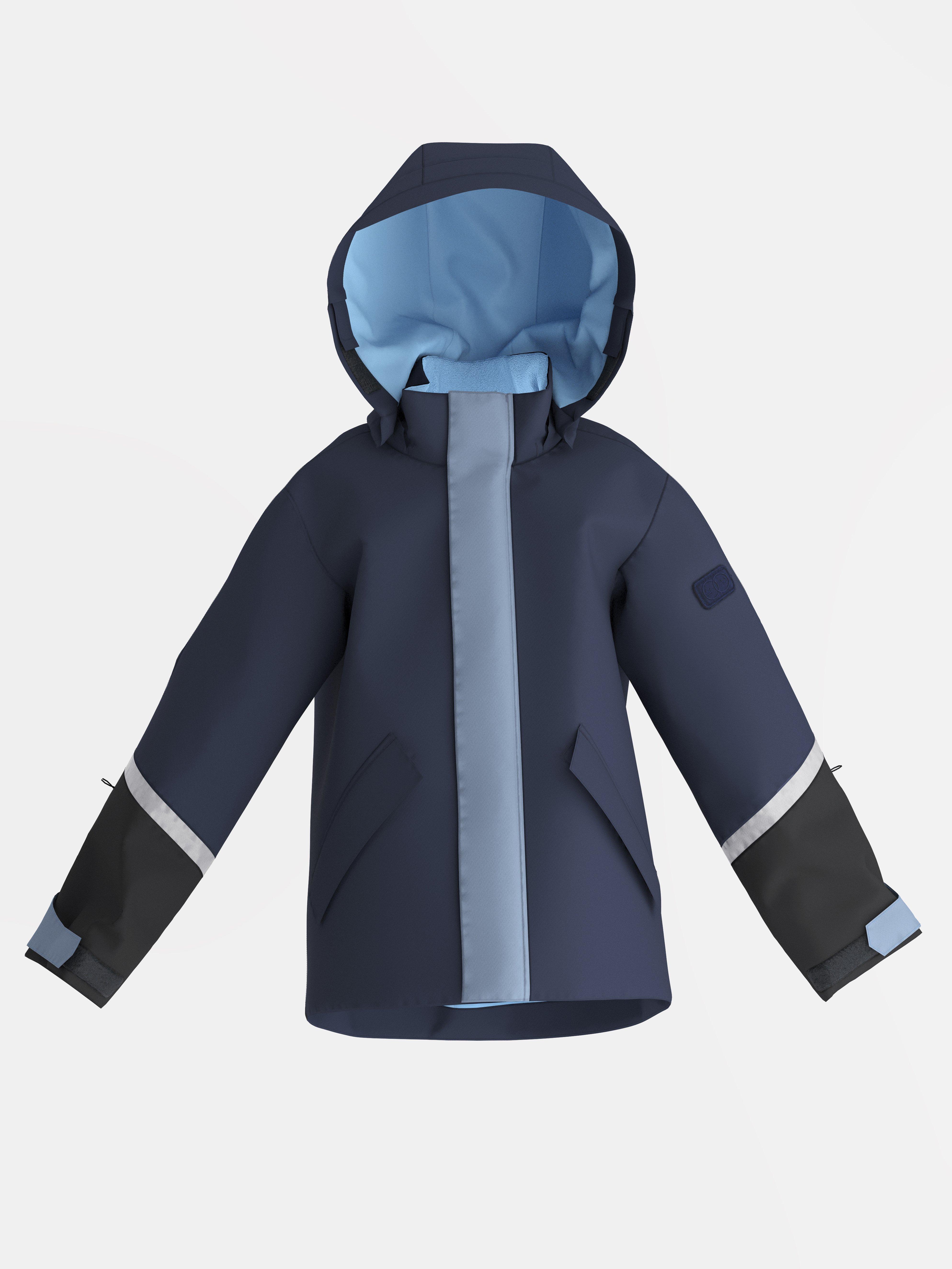 Chaqueta impermeable con mangas ajustables – Ropa deportiva infantil azul marino oscuro