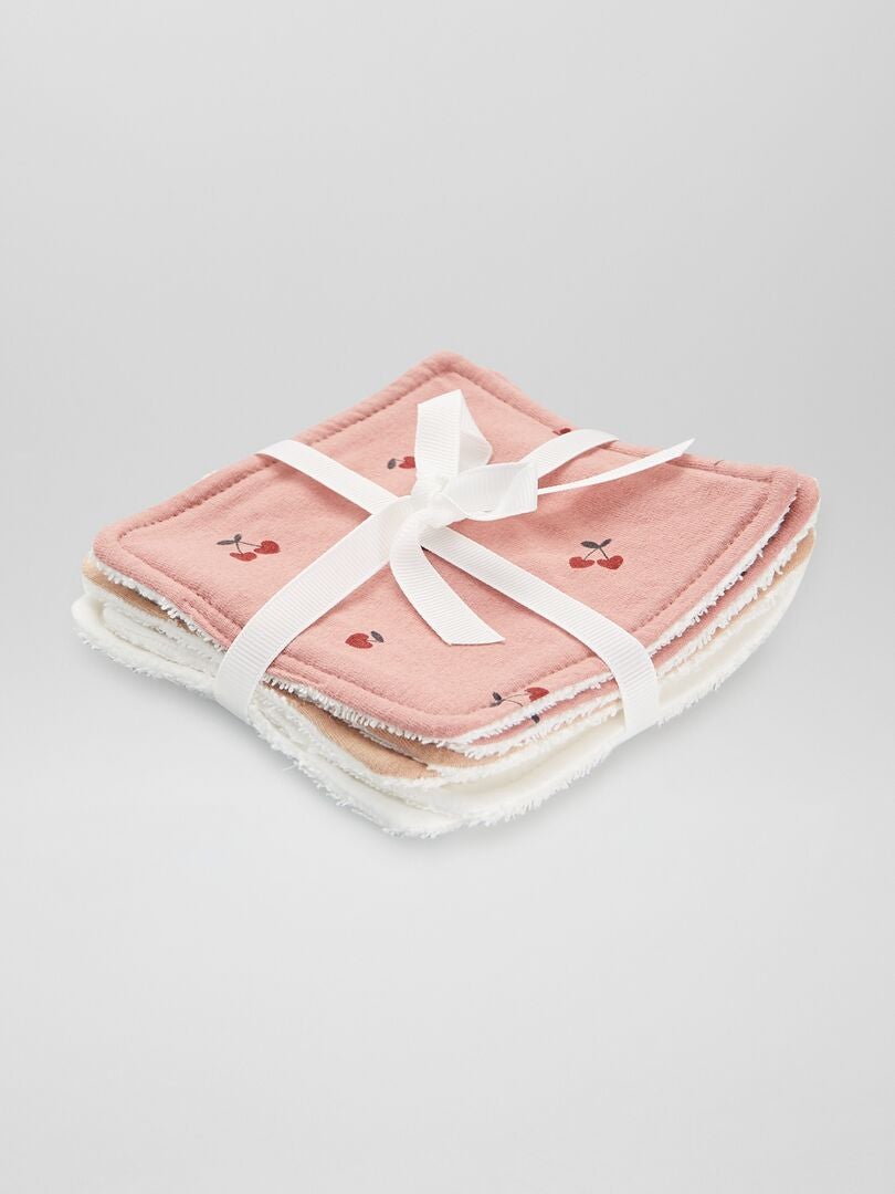 Set van 6 wasbare doekjes - ROZE