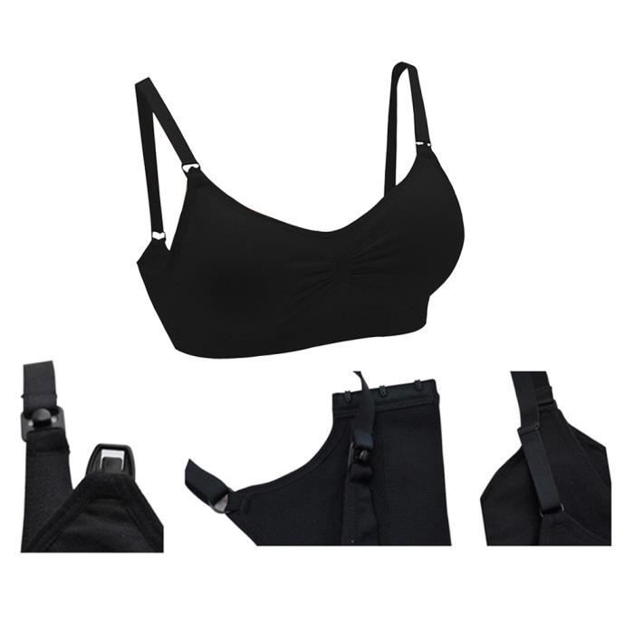 Wireless nursing bra, Black+Ecru+Light Pink, L