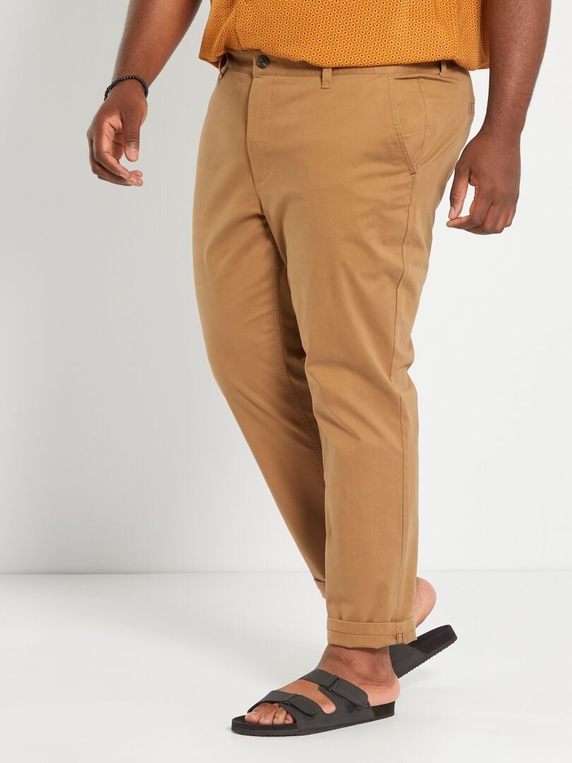 Slim fit chino broek maat L32 - Bruin