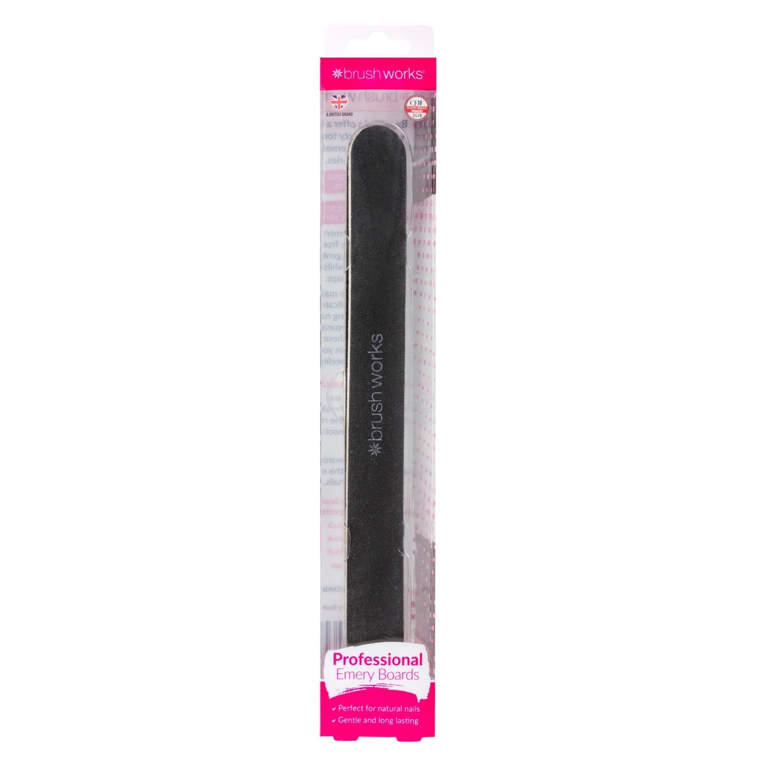 Brushworks Lot de 2 limes à ongles Noires