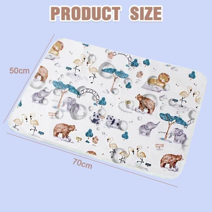 Cambiador para bebés, cambiador para niños pequeños, impermeable, lavable, cambiador ultra absorbente.
