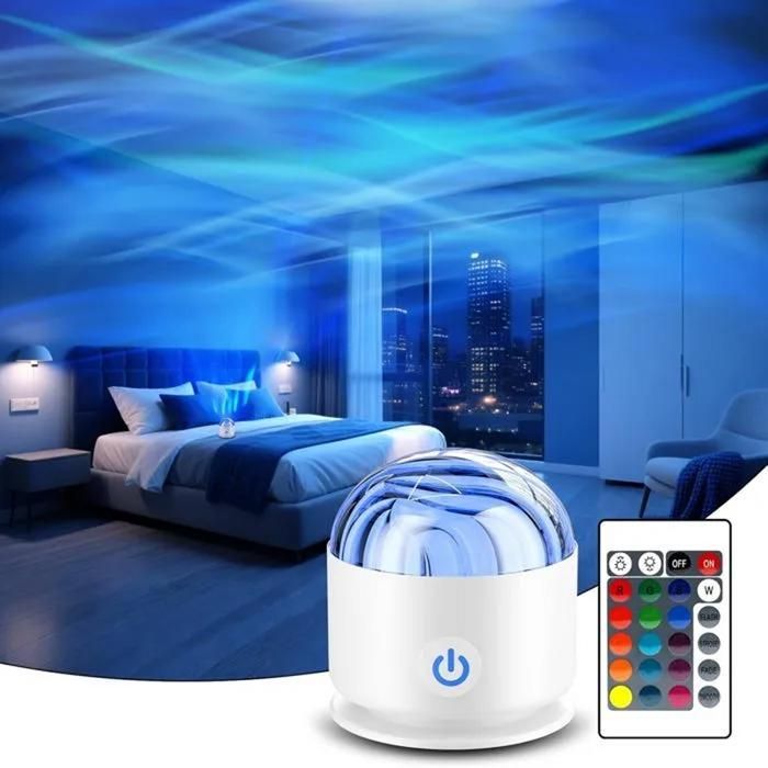 Projecteur Ciel Etoile, Lampe Aurore Boréale avec 16 Effets Lumineux et Télécommande, Projecteur Galaxie Veilleuse Enfant pour Lam