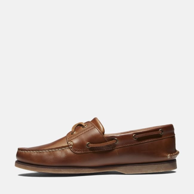 Scarpa da Barca in Pelle Classic da Uomo in                marrone