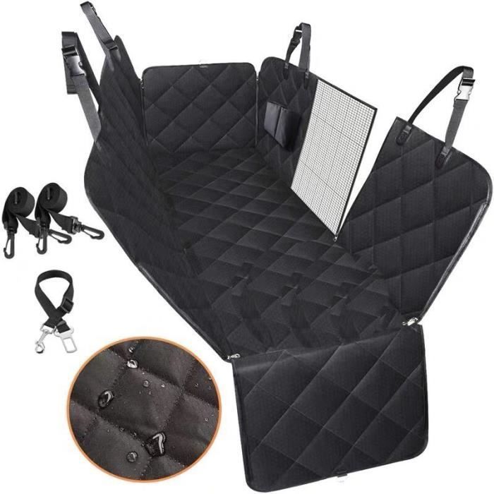 Funda para asiento de coche para perros - FONDUPIN - Funda universal para asiento trasero de coche - Negra