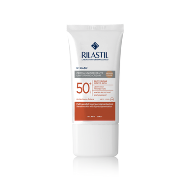 Rilastil D-Clar Medium Color Uniforming Cream, depigmenterings- og uniformeringskrem SPF50, 40 ml