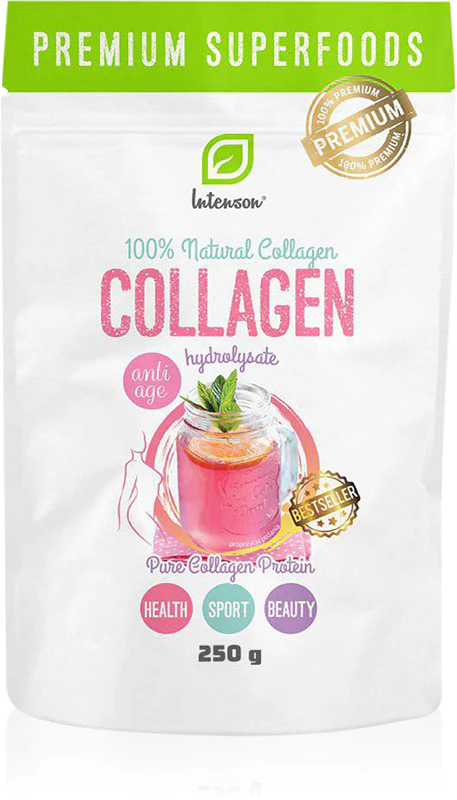 Intenson Colágeno + Ácido Hialurônico, suplemento alimentar, bebida instantânea de colágeno para cabelos, pele e unhas mais bonitas.
