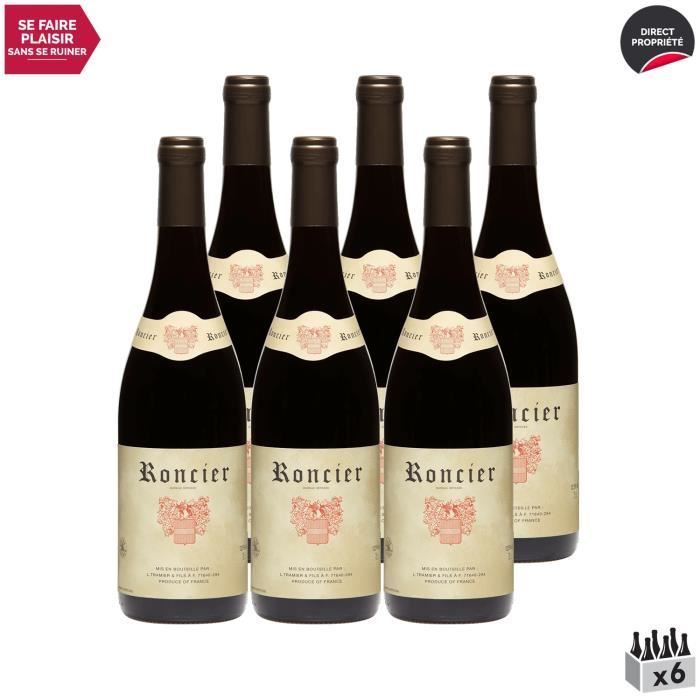 Roncier Rouge Rouge - Lot de 6x75cl - Vin Rouge de Bourgogne - Appellation VDF Vin de France - Origine Bourgogne