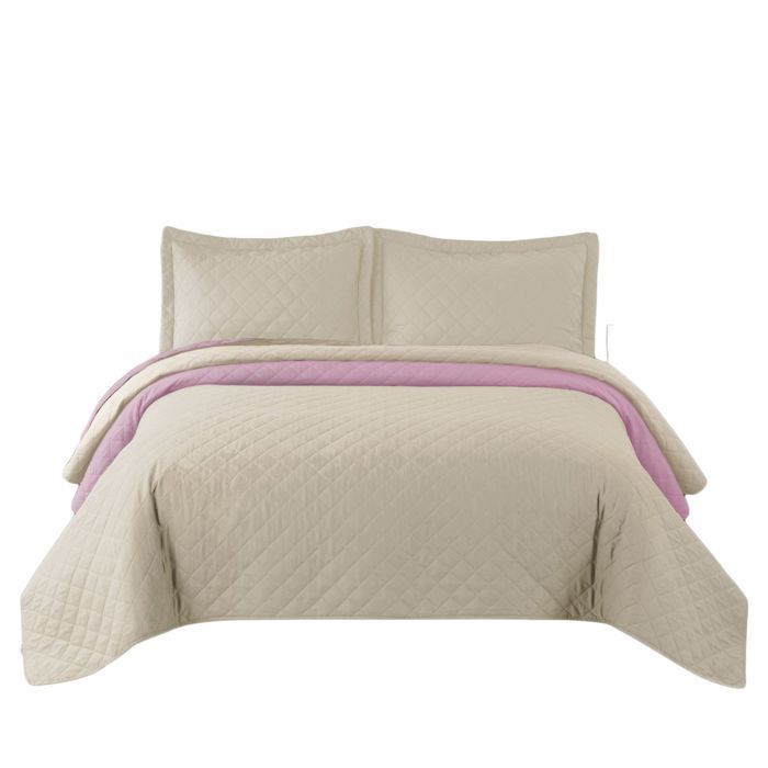 Tutumi Inez Sprei Beige Roze 240x220x1cm