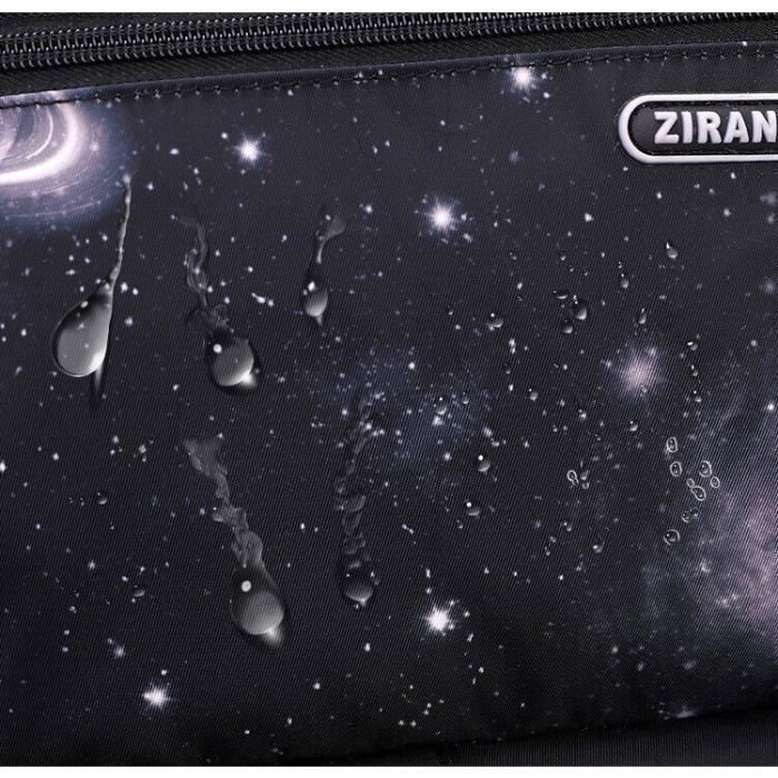 Boys' Rolling Schoolbag, Backpack for Students Ages 8-14 (CE2-CM1-6E), Black and Blue Starry Sky Style - 4 Pieces