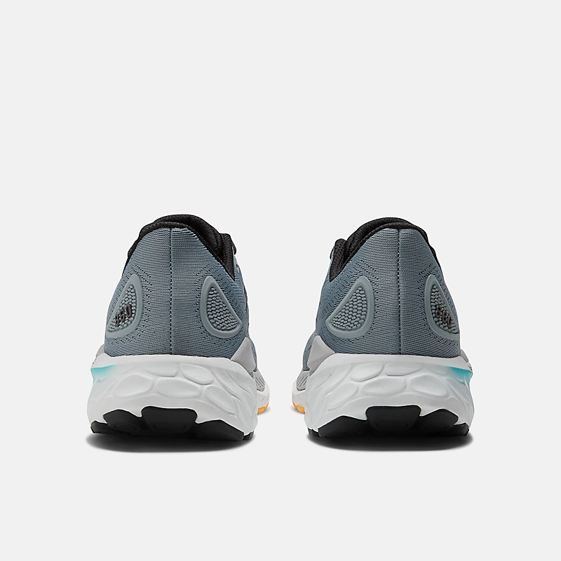 Tênis Masculino Fresh Foam X 860v13 – Cinza com detalhes em Turquesa Verão e Calêndula Vibrante