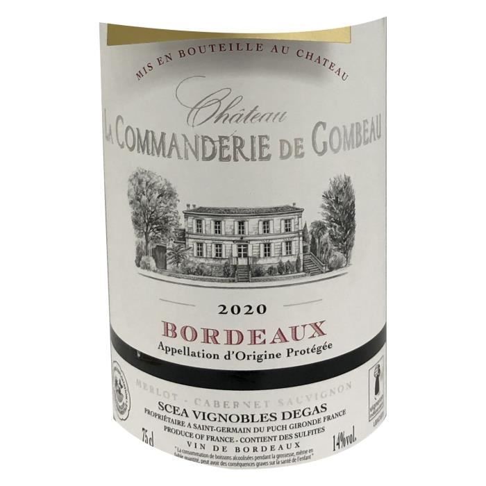 Château La Commanderie de Gombeau 2020 Bordeaux - Vin rouge de Bordeaux