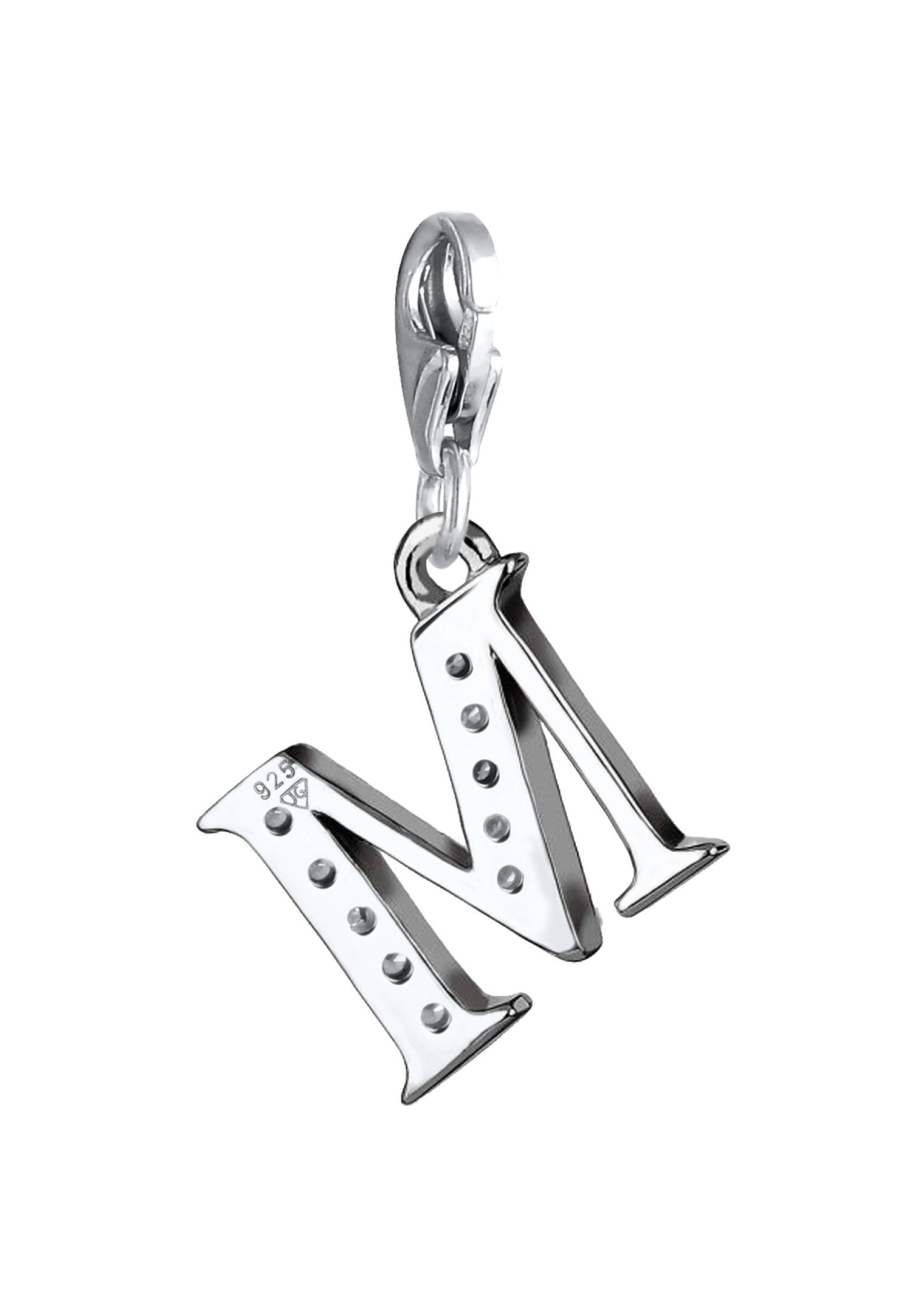 Nenalina Charm lettre Pendentif individuel et personnalisé en argent 925 Sterling pour tous les porteurs de Charm actuels