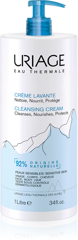 Creme de Limpeza Higiênica Uriage: creme de limpeza e nutrição para o corpo e o rosto.