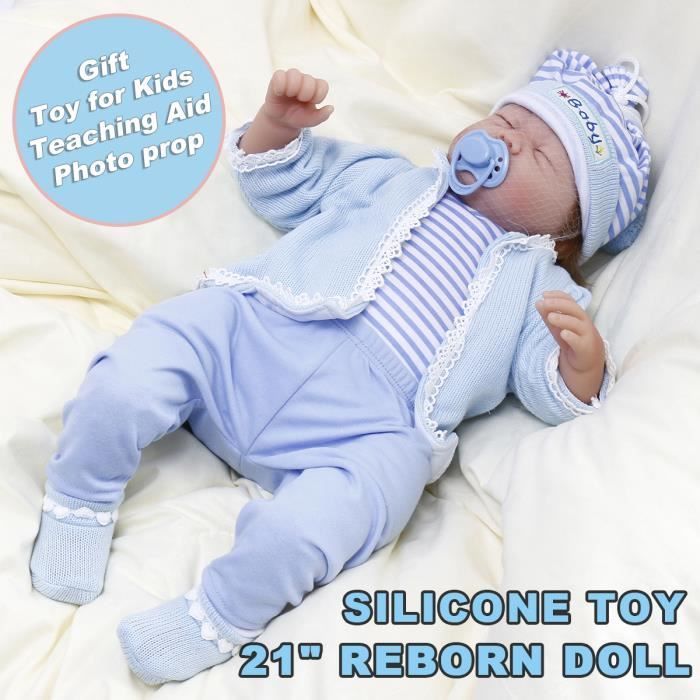 Realistic Baby Doll - TEMPSA - Reborn Baby - Soft Silicone - 49 cm - Gift Toy