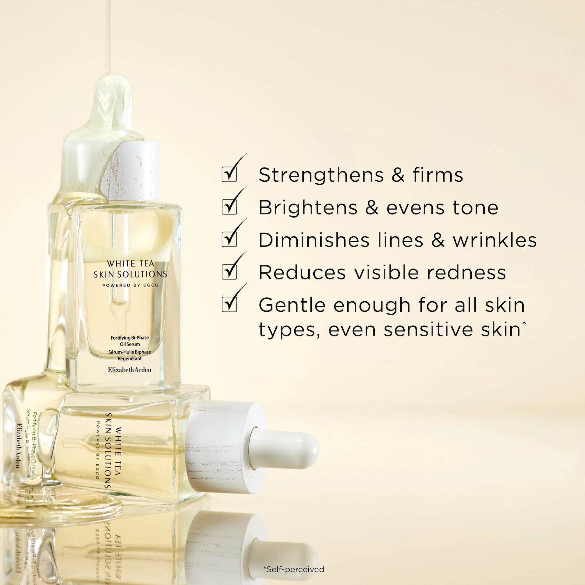 Ser bifazic fortifiant cu ulei White Tea Skin Solutions 30 ml - Elizabeth Arden