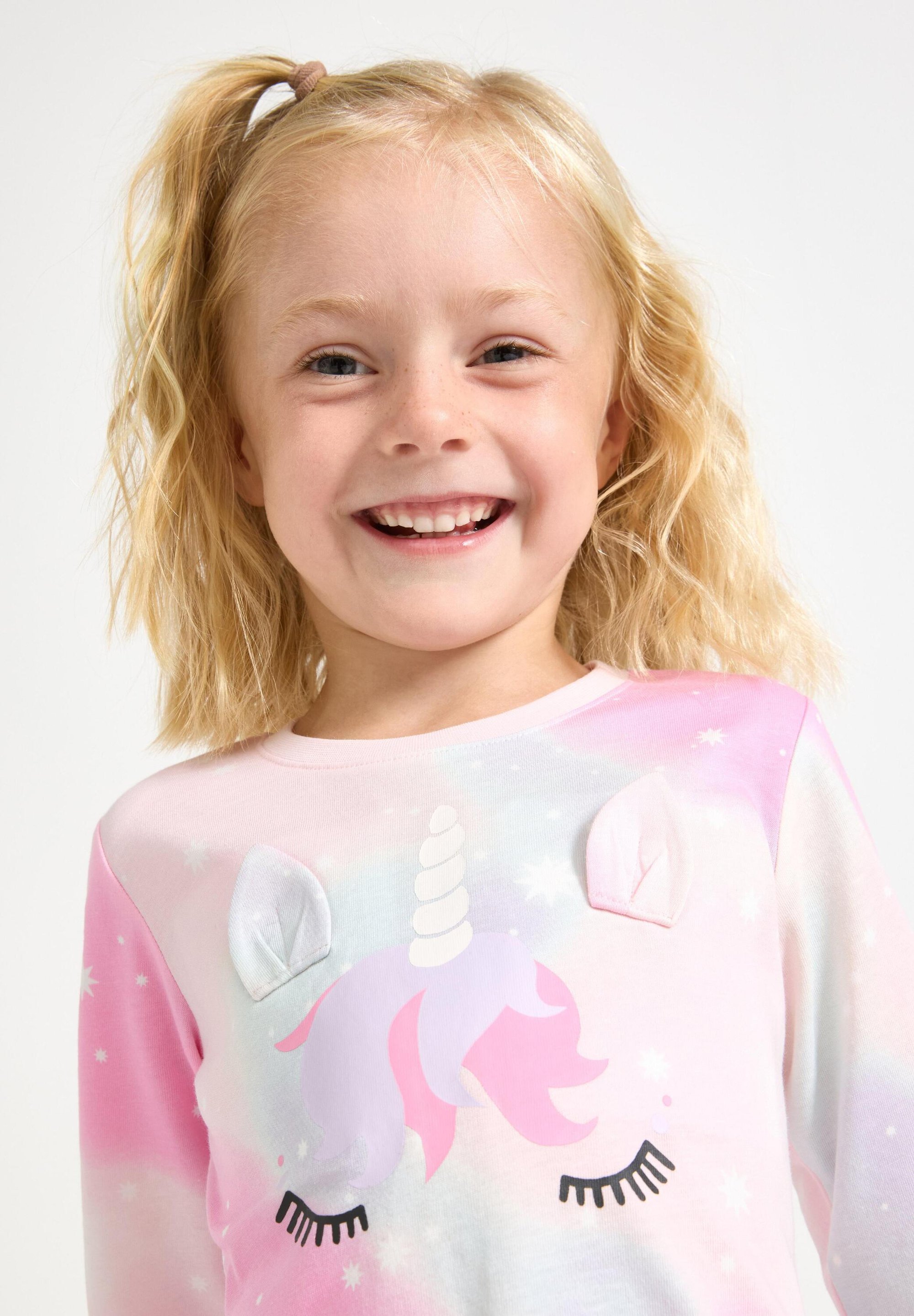 Ensemble pyjama 3D Licorne Arc-en-ciel Lindex - rose clair