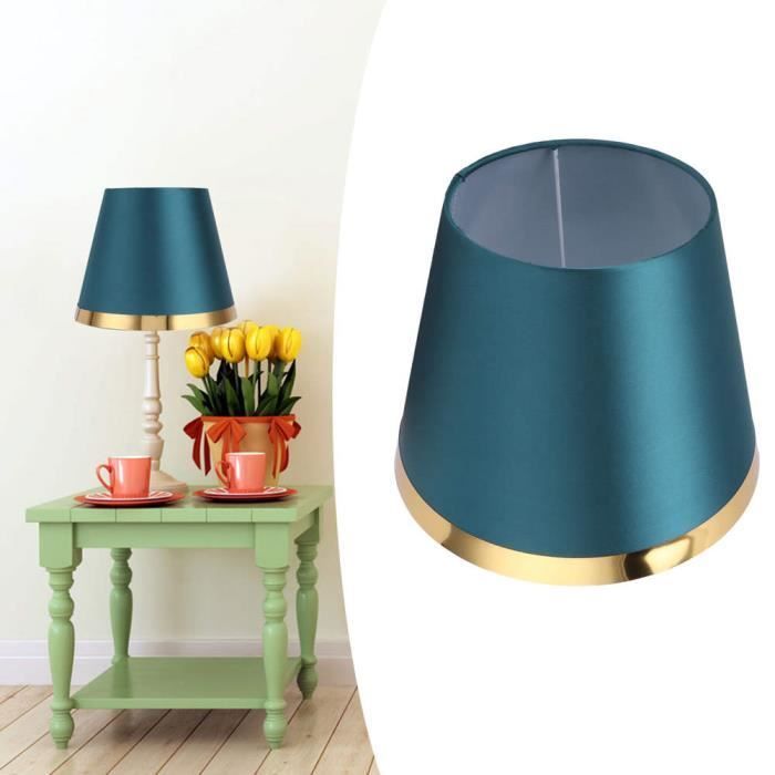 Fabric lampshade - LAN - Green - E27 - Clip-on installation - Classic style