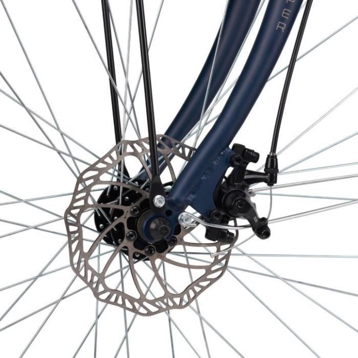 Vélo de ville 28'' en aluminium de Taille M équipé de 18 vitesses, potence réglable, dérailleur Shimano et double freins à disque !