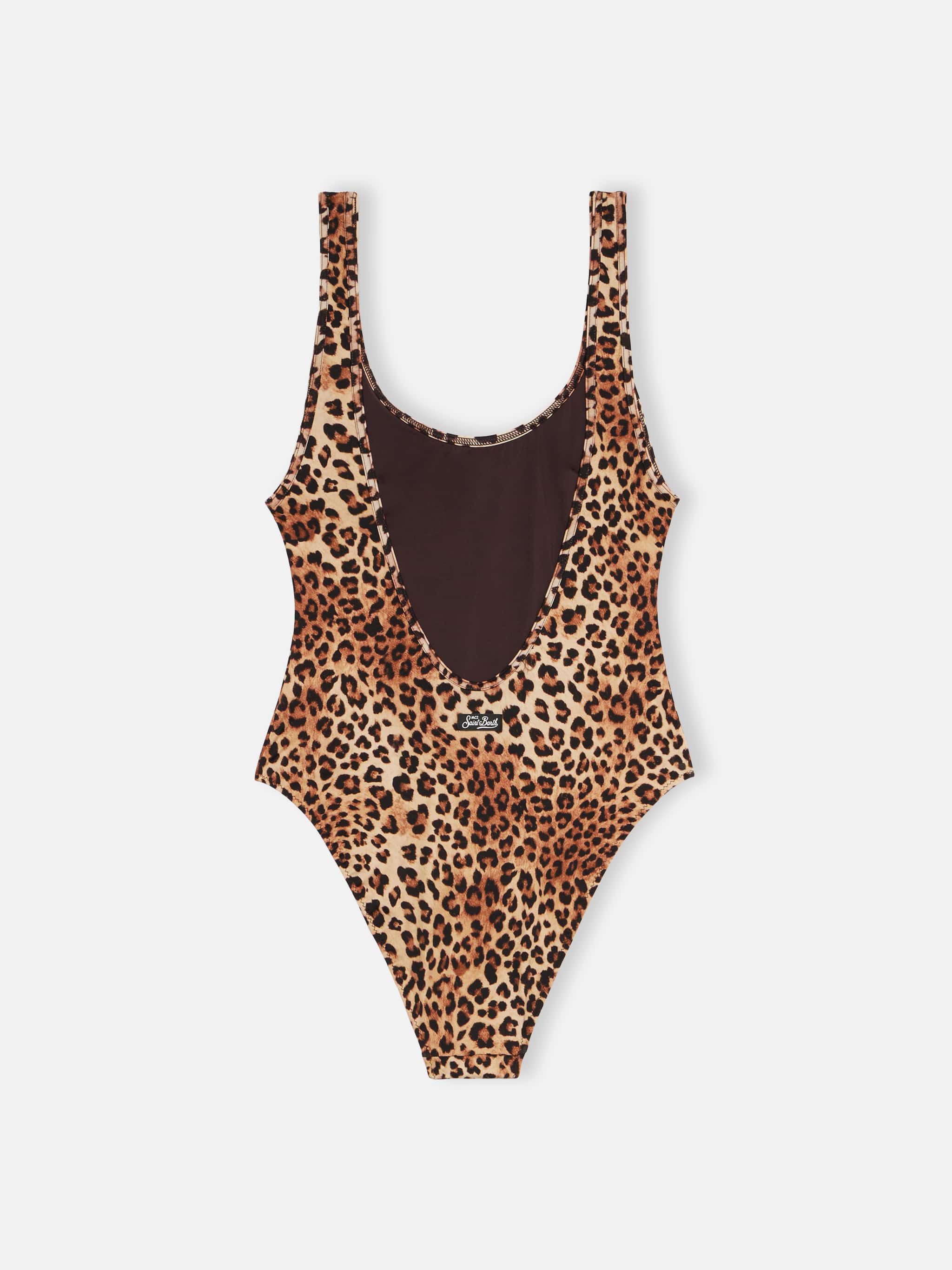 Althea damesbadpak met V-hals en print | FIORUCCI SPECIA