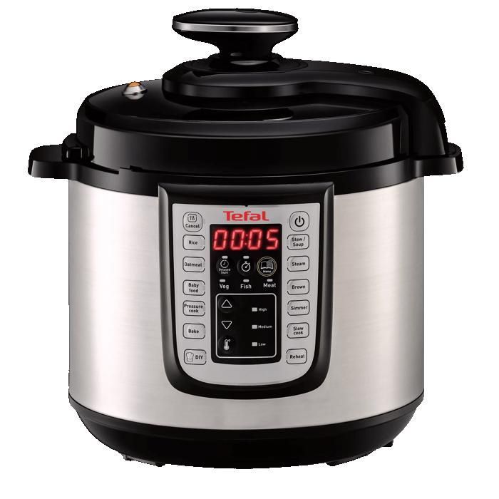 Tefal Fast&Delicious Multicuiseur, Cuisson sous pression, Rapide, 25 Programmes,CY505EF0