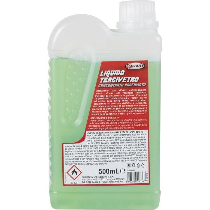 Líquido limpiaparabrisas concentrado Start, aroma a manzana verde, -20 °C, 500 ml.