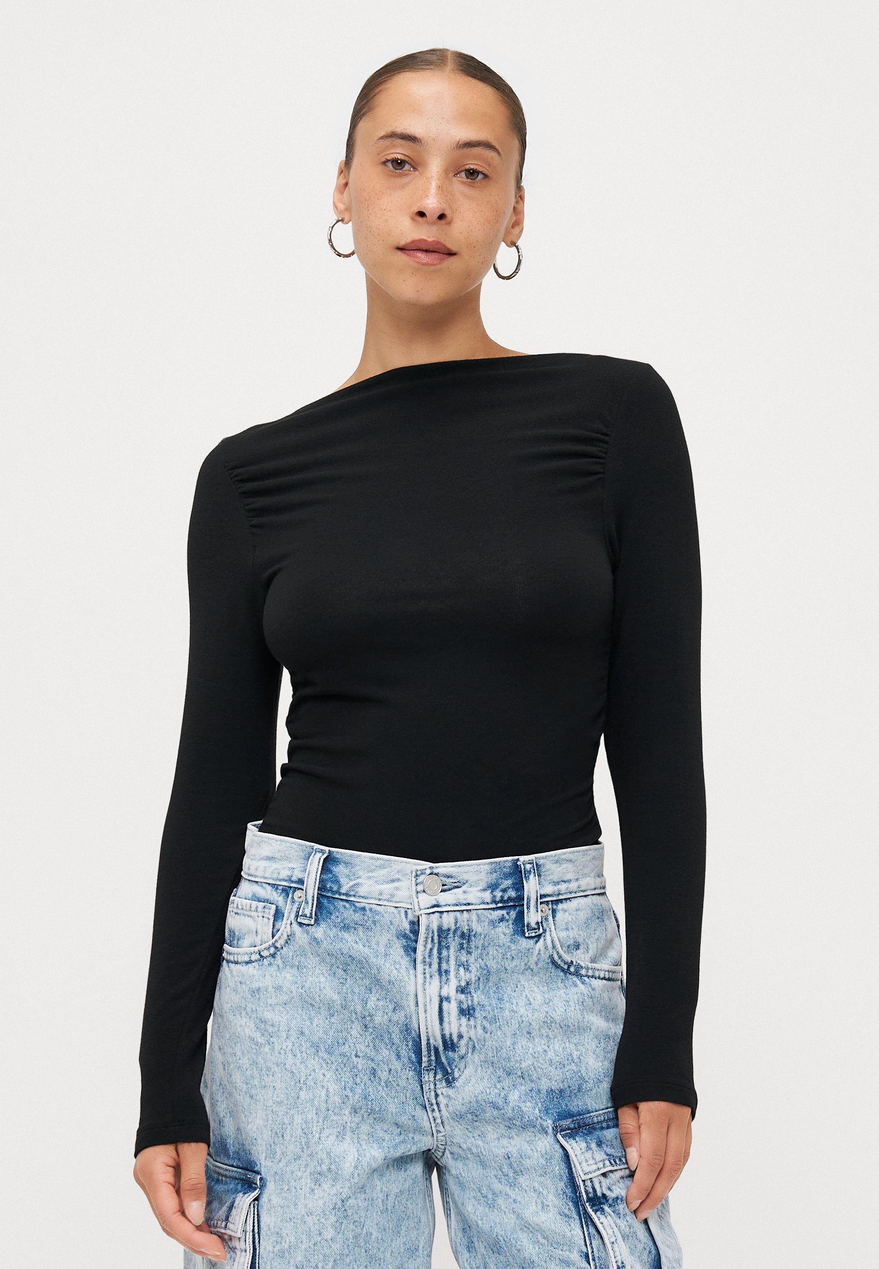 ONLY Petite ONLGLAMOUR - Top met lange mouwen - zwart