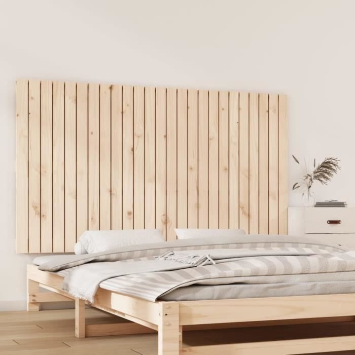 vidaXL Wall-Mounted Headboard 159.5x3x90 cm Solid Pine Wood 824898