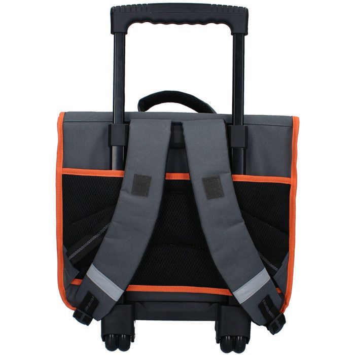 Zaino scolastico con ruote a 2 scomparti, tema Naruto Land Of Fire, 38 cm.