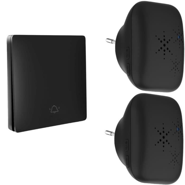 Wireless and Battery-Free Eco-Friendly Outdoor Doorbell, IP65 Waterproof, Snow and Rain Resistant - 150m Long Range Transmitter and Chime