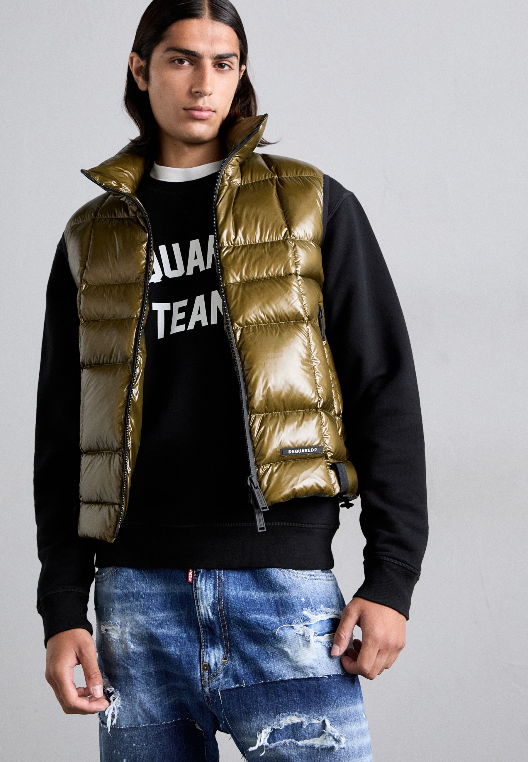 Dsquared2 3D LIEMENĖ - Liemenė - tamsiai žalia
