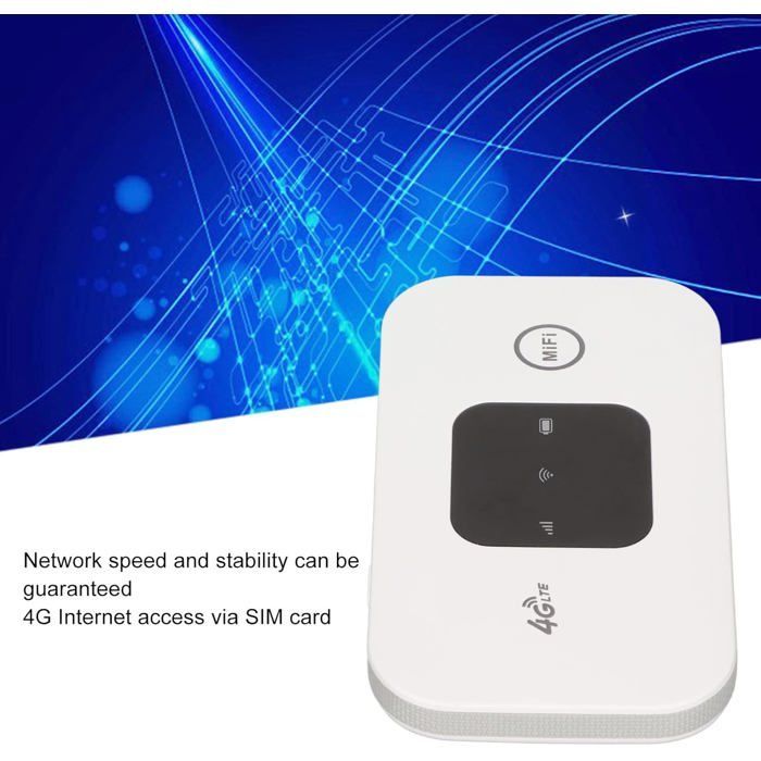 Routeur WiFi 4G Hotspot Internet Portable 150 Mbps Carte SIM Haute Vitesse 4G Routeur de Carte SIM à Couverture Forte