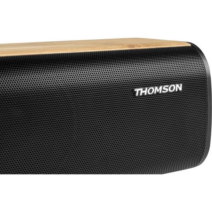 Barra de sonido Bluetooth THOMSON SB402BT - Bluetooth 5.0 - USB - Acabado en madera