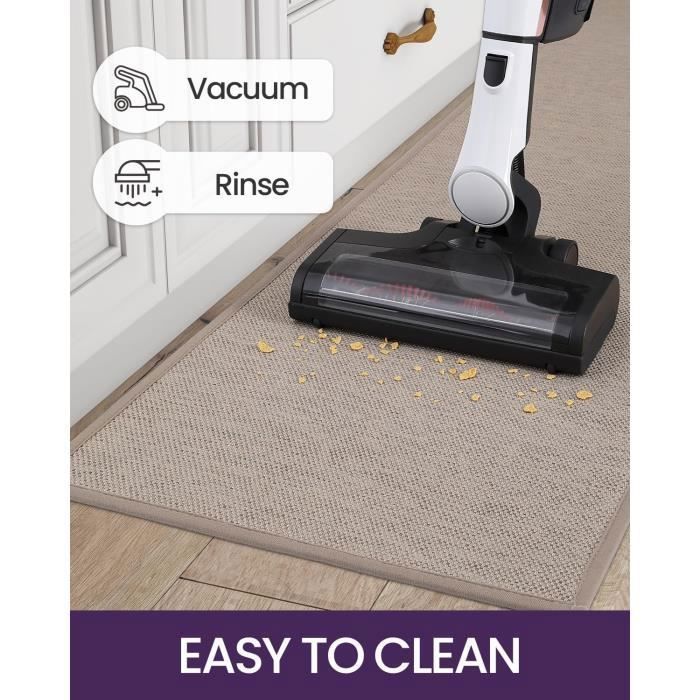 Tapis Cuisine Antidérapant 43.5 x 150 cm Tissé Tapis de Couloir Tapis de Cuisine Devant Evier Lavable Anti-saleté