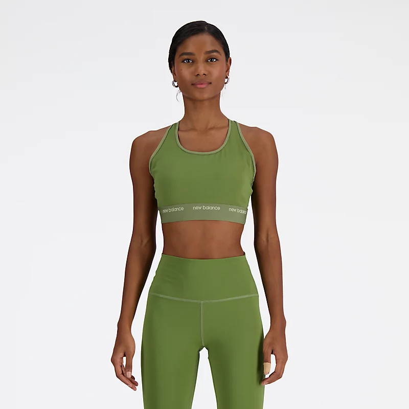 Soutien-gorge de sport Femme NB Sleek à maintien moyen – OLIVINE FONCÉE