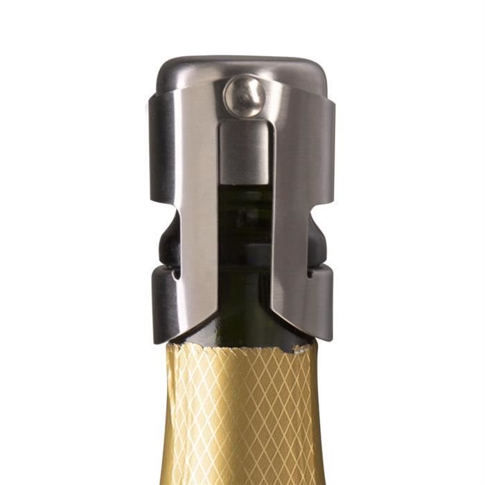 Tappo per champagne in acciaio spazzolato VACU VIN