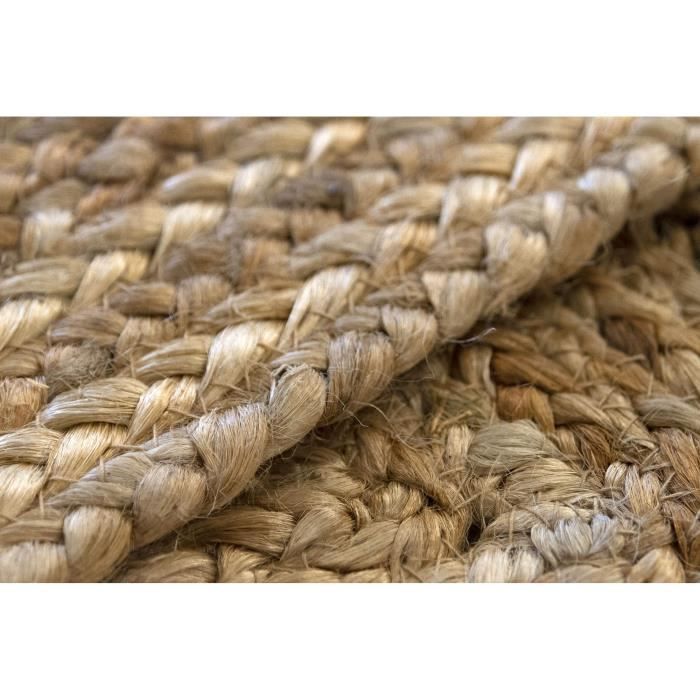 Tapis de salon et chambre HAMID - Tapis Jute Alhambra - 100% Fibre de Jute Naturelle - Tissé à la Main - Tapis 200 x 250 cm