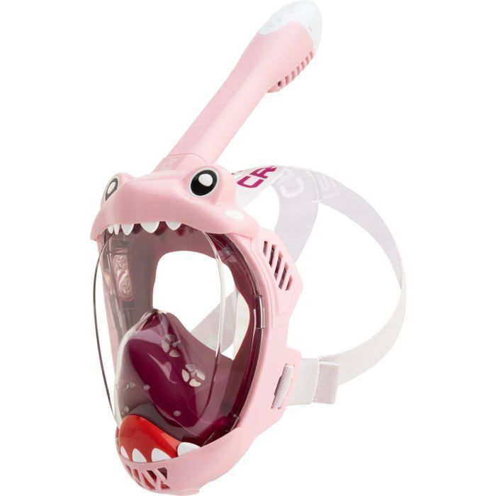 CRESSI Kiddy Masque Intégral Enfant Anti-buée, Tuba Dry, Rose/Violet/Blanc