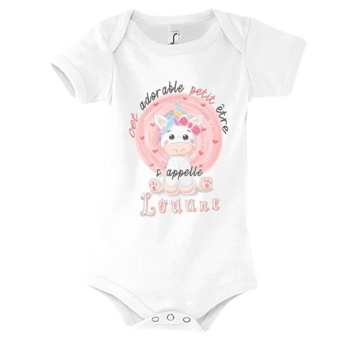 Body - Louane - Branco - Algodão - Bebê Menina - Design Fofo